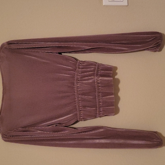 Women long sleeve dressy crop top - Picture 4 of 4